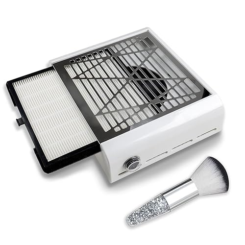 BQAN Nail Dust Collector, 40w Dust Collector Nail Tech Supplies, Dust Extractor with 1 Pc Dust Brush, Vacuum Dust Collector Fan Nail Tech Must Haves