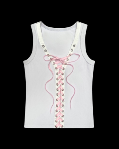 SECRETS LACE-UP CORSET TANK WHITE | XS