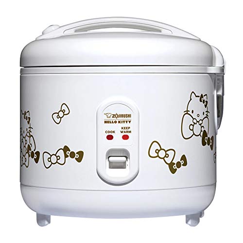 Zojirushi NS-RPC10KTWA Automatic Rice Cooker & Warmer, 5.5-Cup, White - Hello Kitty White - 5.5-Cup - Cooker and Warmer
