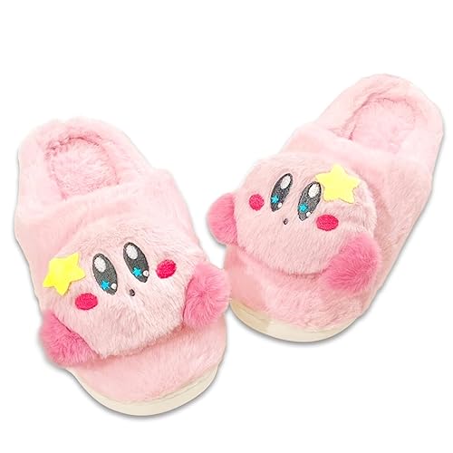 Ohjijinn Kawaii Slippers Pink House Slippers Winter Warm Indoor Bedroom Shoes Cute Slippers for Women Girls