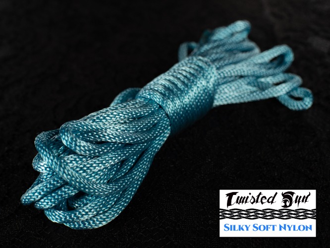 Frozen Blue Nylon Bondage Rope