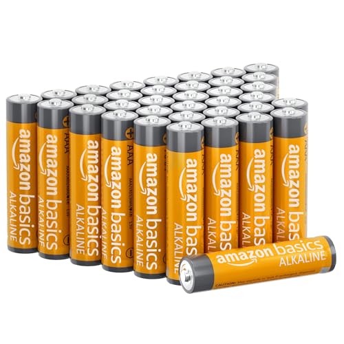 Amazon Basics 36-Pack AAA Alkaline High-Performance Batteries, 1.5 Volt, 10-Year Shelf Life - 36 Count (Pack of 1)