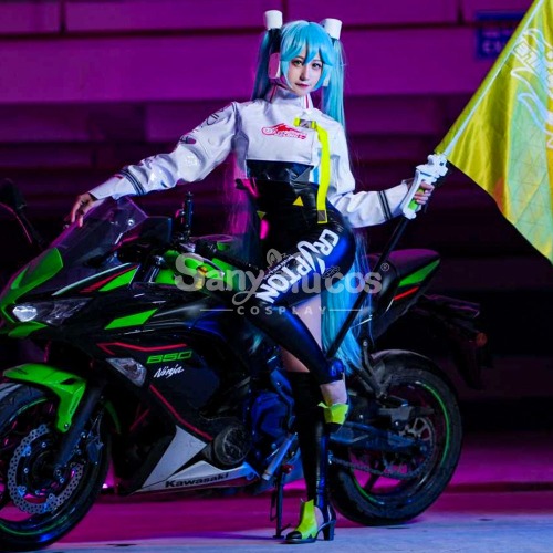 【In Stock】Vocaloid Hatsune Miku Cosplay Racing Miku Cosplay Costume - L