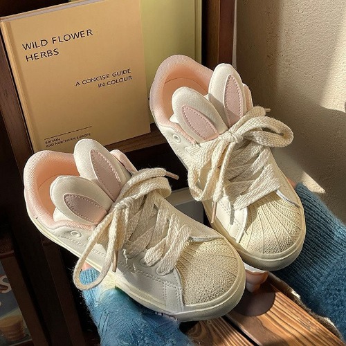 Bunny Rabbit Ear Sneakers Shoes - Heartzcore | Pink / US 7/UK 5/EU 38