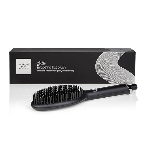 ghd Glide Smoothing Hot Brush - For Smooth, Glossy & Frizz-Free Results - For All Hair Types (UK Plug)
