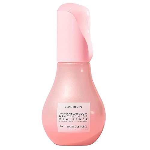 Glow Recipe Niacinamide Dew Drops Face Serum - Hydrating Skin Care & Illuminating Makeup Primer for Dewy, Glass Skin - Hyaluronic Acid Serum for Face Brightening, Plumping, & Highlighting (40ml) - 40 ml (Pack of 1)