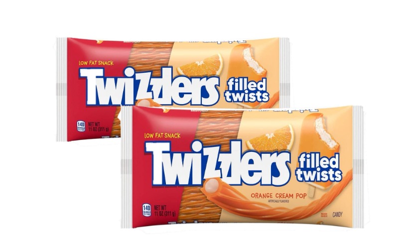 Twizzlers Creamsicle Dreamsicle Popsicle Orange Cream Pop Filled Twists,11 Ounce (Pack of 2) - Orange 11 Ounce (Pack of 2)
