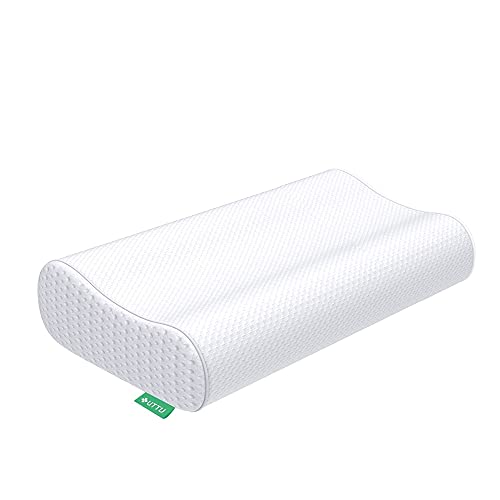 UTTU Cervical Pillow for Neck Pain Relief, Memory Foam Neck Pillow for Sleeping, Contour Cooling Pillow for Side Sleeper, Adjustable Orthopedic Sandwich Pillow, CertiPUR-US, Queen Size - Queen Size