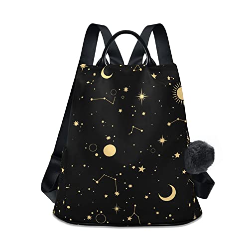 ALAZA Moon Sun Starry Night Backpack Purse for Women Travel Casual Daypack College Bookbag Work Business Ladies Shoulder Bag - Multi1
