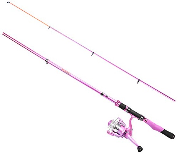 Ladies Telescopic Fishing Rod and Reel Combos,Spinning Fishing Pole Pink Designed for Ladies Fishing Girls Fishing Pole by PLUSINNO - Pink - 1.8M 5.91Ft fishing full kit