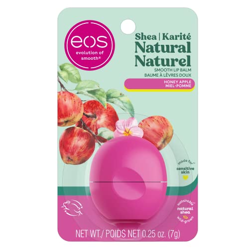 eos Natural Shea Lip Balm- Honey Apple, All-Day Moisture, Made for Sensitive Skin, 7g - Honey Apple