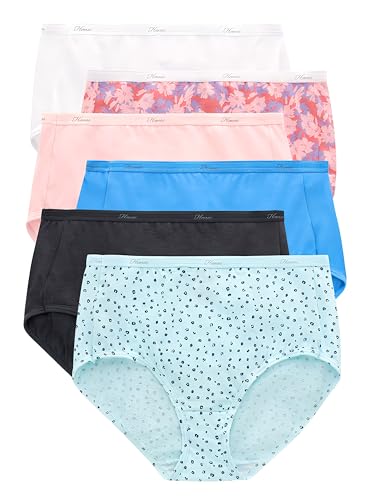 Hanes Women's 6 Pack Core Cotton Brief Panty - Large Assorted