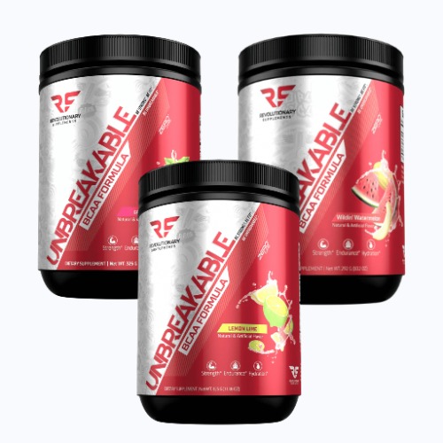 Unbreakable BCAA's - Premium Hydration Supplement - 3-pack (Wildin' Watermelon, Jungle Juice, & Lemon-Lime)