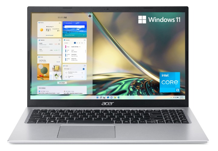 Acer Aspire 5 A515-56-32DK Slim Laptop - 15.6" Full HD IPS Display - 11th Gen Intel i3-1115G4 Dual Core Processor - 4GB DDR4 - 128GB NVMe SSD - WiFi 6 - Amazon Alexa - Windows 11 Home in S mode. - i3-1115G4/IPS Notebook Only