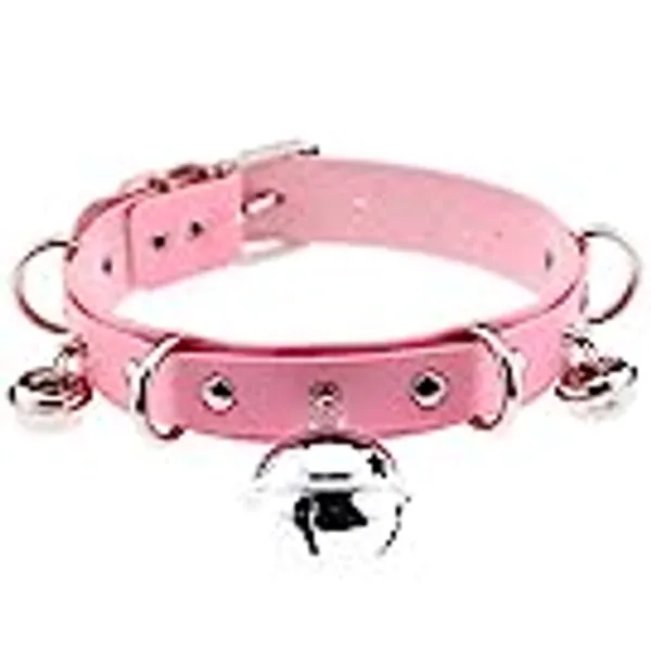KuTi Kai Classic Handmade Choker Bell Collar Women Leather Choker Necklace