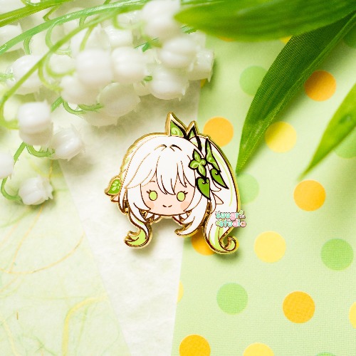 Strawbunny Enamel Pin