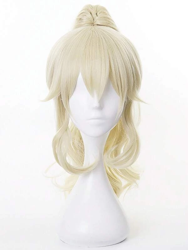 Short Curly Cosplay Ponytail Synthetic Wig With Bangs | SHEIN EUQS