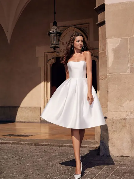 Women's Strapless Umbrella Hem Cocktail Party Dress