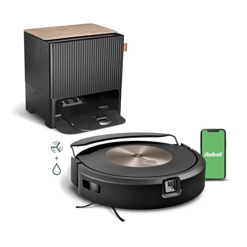 iRobot Roomba Combo j9+ Saug- und Wischroboter mit autom. Absaug-/Nachfüllstation, Kartierung, PrecisionVision Navigation, 4-Stufen-Reinigung, Objekterkennung/ -vermeidung, Sprachassistentenkompatibel - Roomba Combo J9+
