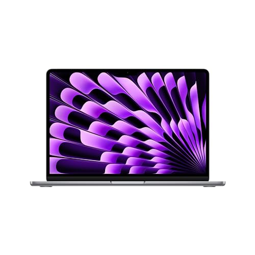 Apple 2024 13" MacBook Air Laptop mit M3 Chip: 13,6" Liquid Retina Display, 8 GB gemeinsamer Arbeitsspeicher, 512 GB SSD Speicher, beleuchtete Tastatur, 1080p FaceTime HD Kamera, Touch ID, Space Grau - 8 GB - 512 GB - Space Grau