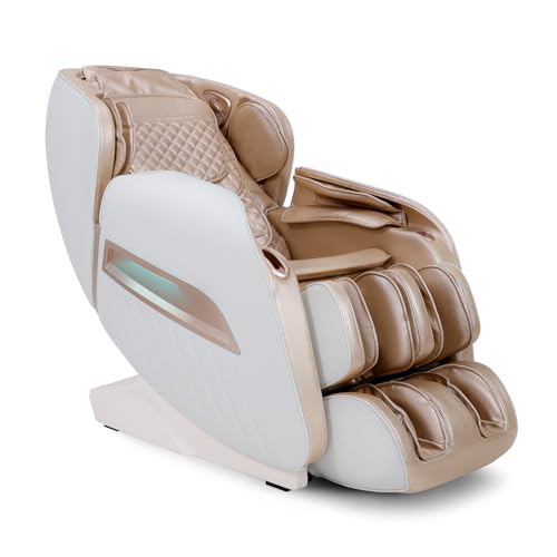 Aspria Massagesessel Shiatsu Zero-Gravity Liegesessel für Ganzkörpermassage, elektrischer Massagestuhl mit Wärmefunktion, bionischen Massagetechniken, USB, Bluetooth, Relaxsessel Für Zuhause und Büro - Weiß