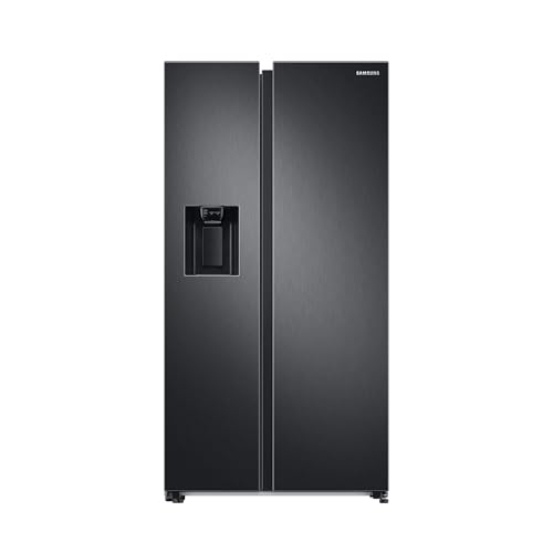 Samsung RS6GA8521B1/EG Side-by-Side Kühlschrank, 178 cm, 634 ℓ, 225 ℓ Gefriervolumen, Space Max Technologie, Premium Black Steel - Energieklasse E