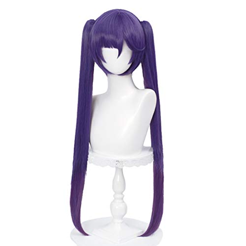 Half and Half Uniquebe Mona Cosplay Wig Multi-color Anime Wig with Braids Unisex Kids Anime (Mona) - Mona