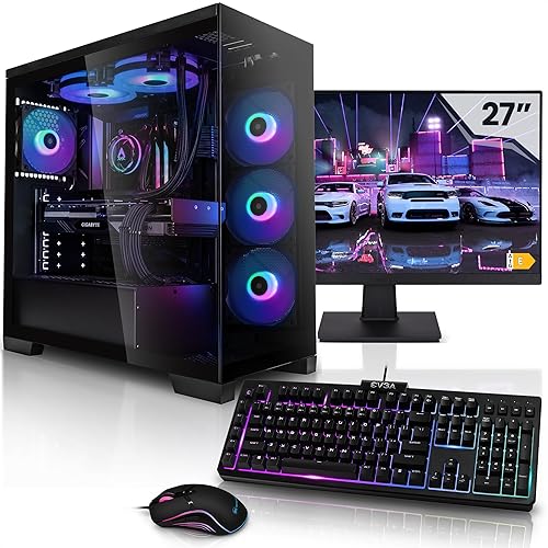 Megaport Komplett Set Gaming PC Intel Core i9-12900KF • GeForce RTX4060Ti 16GB • 27" Monitor • Windows 11 • 32GB DDR4 • 1TB M.2 SSD • WLAN • Wasserkühlung • Tastatur • Maus pc Gaming komplettpaket - 27"LED i9-12900KF RTX4060Ti 1TB SSD 32GB RAM