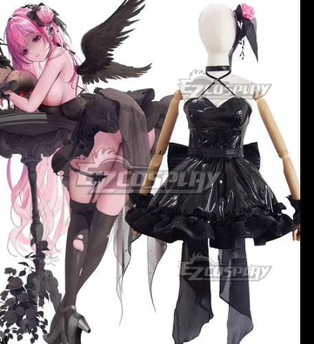 Goddess of Victory: Nikke Dorothy Cosplay Costume Nostalgia New Skin Black Dress 