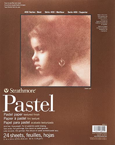 Strathmore 400 Series Pastel Pad, Assorted Colors, 11"x14" Glue Bound, 24 Sheets - 11x14