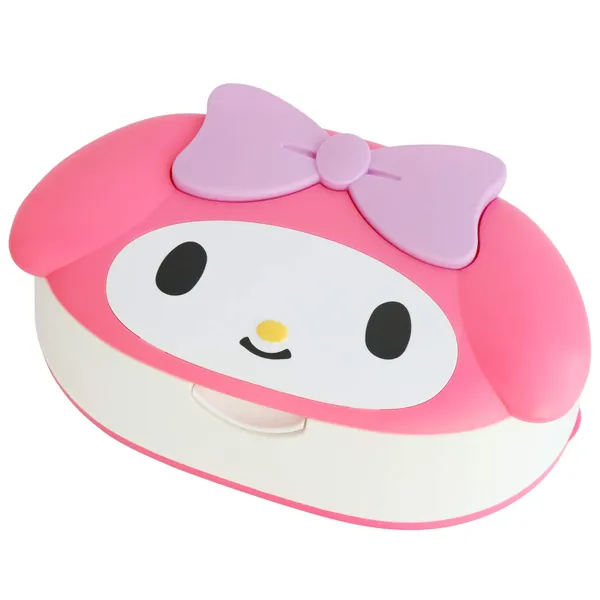 My Melody Face Die-cut 80 pcs Wet Wipes w/ Case Sanrio Made in Japan - 