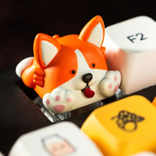 Corgi keycap, Cute Dog Keycap, Corgi gifts, Custom escape keycap, Gifts for gamers