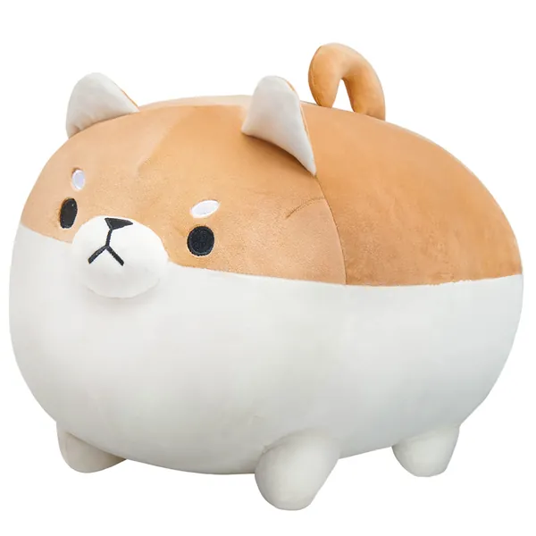 VHYHCY Stuffed Animal Shiba Inu Plush Pillow, Cute Corgi Dog Plush Soft Anime Pet Plushies, Kawaii Plush Toy Gifts for Kids Boys and Girls (Brown, 15.7") - Brown Medium(15.7 inch)