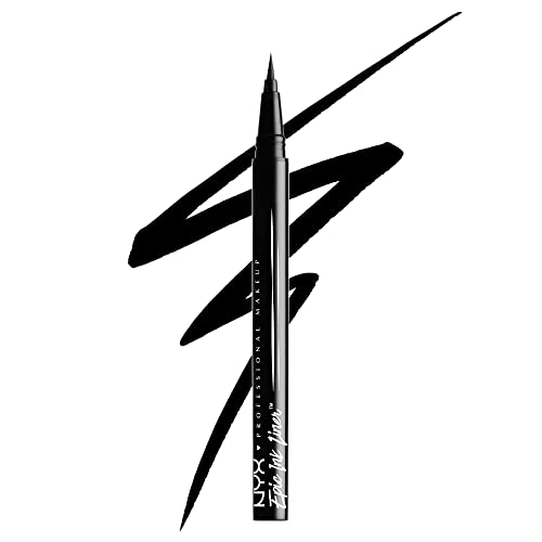 NYX PROFESSIONAL MAKEUP Epic Ink Liner, Waterproof Liquid Eyeliner - Black, Vegan Formula - Black - 0.03 Fl Oz (Pack of 1)