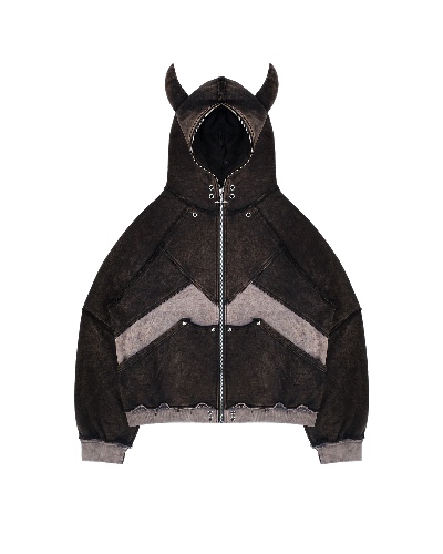 DOOMSDAY 2.0 RUST WASHED DEVIL ZIP-HOODIE | Rust / L