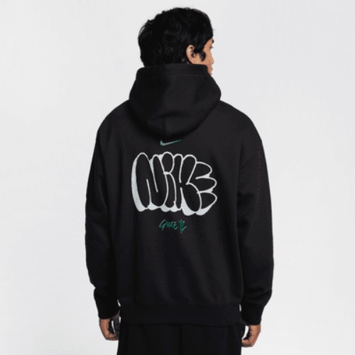 Hoodie de lã cardada Nike Solo Swoosh para homem