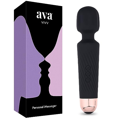 Vibrator Wand Sex Toys [Clit Stimulator Vibrators] Vibrator for Her | Sex Toy | Personal Wand Massager | 20 Patterns & 8 Speeds of Pleasure | Quiet & Small | Female Adult Toys (Standard, Black) - Standard - Black