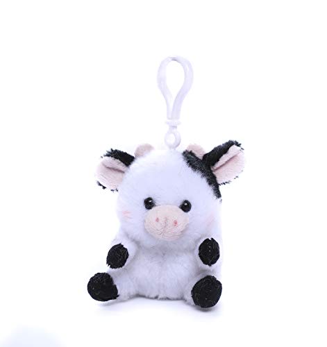 Plushland Stuffed Animal | Baby Cow Keychain
