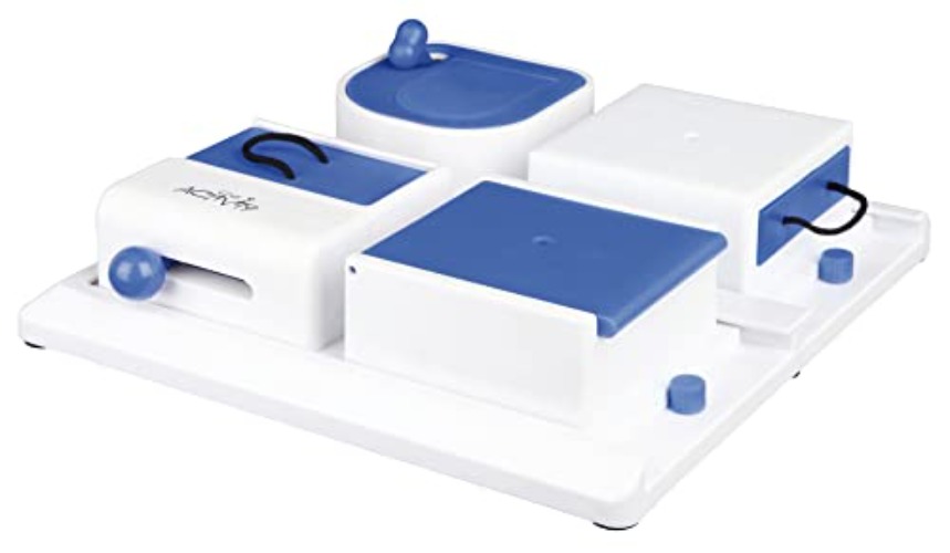 TRIXIE Cat Activity Poker Box | Interactive Cat Treat Puzzle