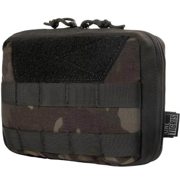 OneTigris MOLLE Pouch, Tactical Admin Pouch Belt EDC Tool Organizer Zippered Utility Waist Pack 7.5"x5"x2"