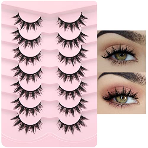 Manga Lashes False Eyelashes Doll Dramatic Eyelashes Anime Cosplay Japanese Style Lashes Spiky Long Thick Mink Eye Lash Strips by EYDEVRO - Doll