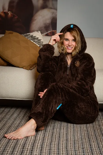 Knuffle Fleece Onesie - Brown / S