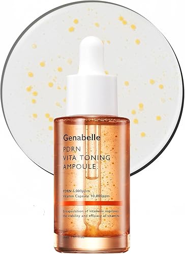 PDRN Vita Toning Ampoule - 1.01 fl oz Toning Ampoule | Lightweight Glass Skin, with Vitamin B, C, E, PDRN, Serum - 1.01 Fl Oz (Pack of 1)