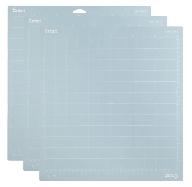 Cricut LightGrip Adhesive Cutting Mat 12"x12" - For Cricut Explore Air 2/Cricut Maker - 3 Pack - LightGrip 12"x12"