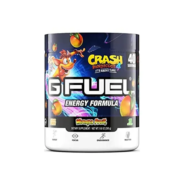 
                            G Fuel Crash Bandicoot Wumpa Fruit Elite Energy Powder Inspired by Crash Bandicoot, 9.8 oz (40 Servings)
                        