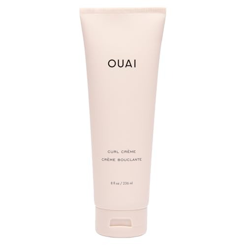OUAI Curl Cream - Curl Defining Cream for Hydrated, Shiny Curls - Babassu and Coconut Oil, Linseed and Chia Seed Oil - Paraben, Phthalate, Sulfate and Silicone Free Curly Hair Products 236ml