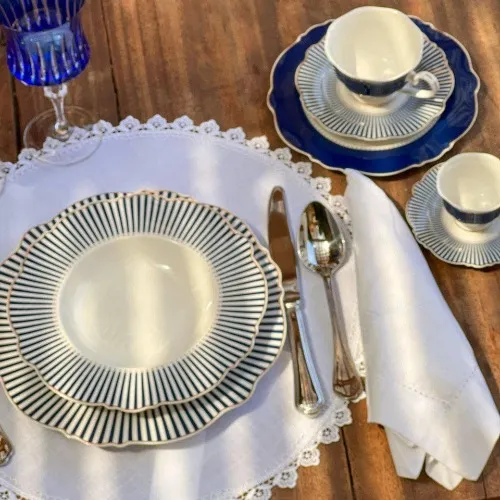 Royal 42Pçs New Bone China L'Hermitage Dining Apparatus