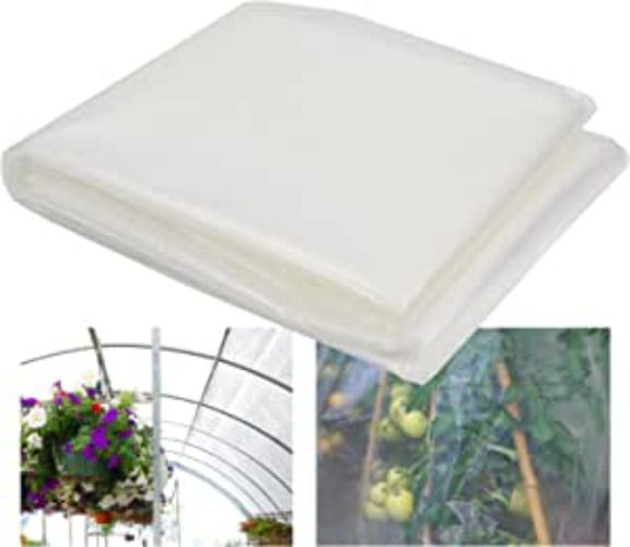 Storystore 2.5 Mil Greenhouse Plastic Film, UV Resistant Polyethylene Film, Green House Hoop Supply Plant Cover Sheeting for Agriculture, Garden (12' x 26') - 12' x 26'