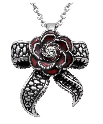 Rose Necklace with Tentacle Bow