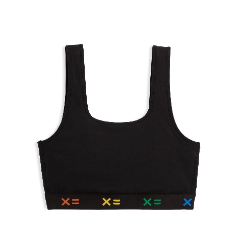 Straight Up Soft Bra - Black X= Rainbow | SM / Black X= Rainbow